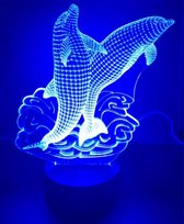 LAMPE LED 3D - DAUPHINS