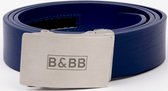 Black & Brown Belts/ 125 CM / Squared - Blue Belt /Automatische riem/ Automatische gesp/Leren riem/ Echt leer/ Heren riem blauw/ Dames riem blauw / Broeksriem / Riemen / Riem /Riem heren /