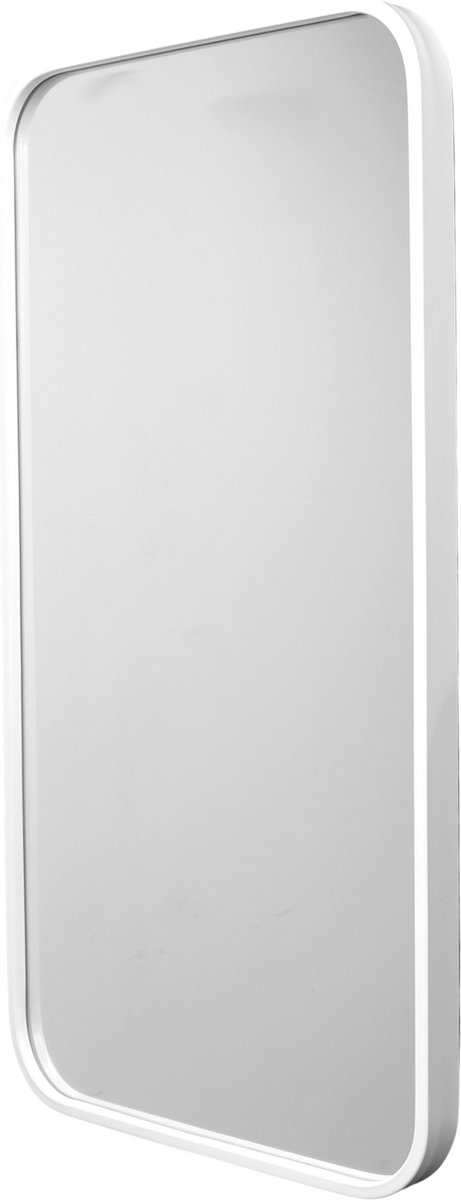Fragix Boston wandspiegel rechthoekig - Wit - Metaal - 75x40cm