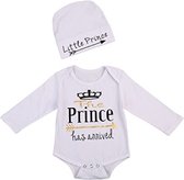 Baby cadeauset met romper en muts Little Prince - romper - muts - cadeau - baby - prince