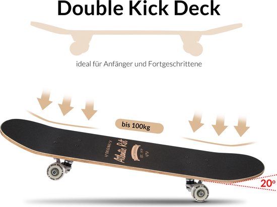 Atlantic Rift Skateboard - ABEC 9 Kogellagers - 80x24cm Oranje | bol