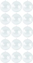 15x Boules de Noël transparentes / bricolage 8 cm - Artisanat - Les boules de Noël font du matériel de loisir / matériaux de base