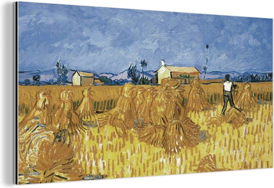 Fotolijst incl. Poster - Oogst in de Provence - Vincent van Gogh - 80x60 cm - Posterlijst