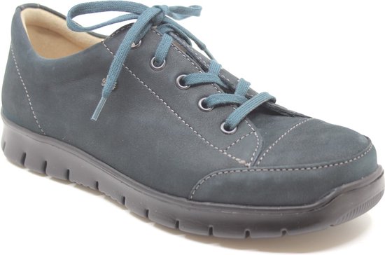 Finn Comfort, SWANSEA, 02860-751409, Petrol lichtgewicht dames veterschoenen  | bol.com