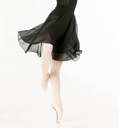 Dancer Dancewear® Balletrok zwart dames | Aria | Wikkelrok | Lange rok voor dans | Balletrok dames | Maat 36/38 | Maat M