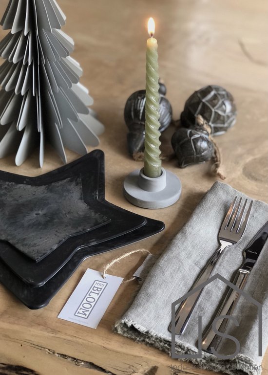 Kerstservies kerst borden stervorm 4 stuks