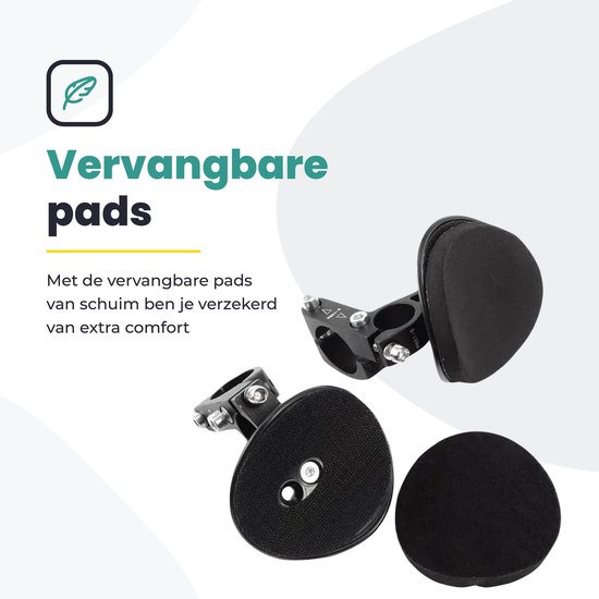 Voltano Verstelbaar Ligstuur Recht - Zwart - Aluminium - Opzetstuur / Tijdritstuur - 22,4 / 25,4 van Voltano — afbeelding 4