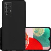 Hoes Geschikt voor Samsung A23 Hoesje Cover Siliconen Back Case Hoes - Zwart