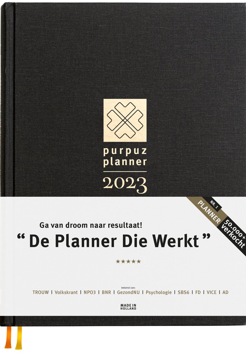 Purpuz Planner 2023 Agenda - Organizer - Behaal je Doelen - Clen Verkleij