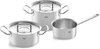 Fissler Original-Profi Collection 2022 Pannenset met Steelpan en RVS Deksels, 3-delig