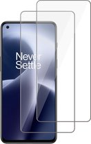 2x Geschikt voor OnePlus Nord 2T 5G Screenprotector - Geschikt voor OnePlus Nord 2T 5G Beschermglas Screen Protector 9H Glas