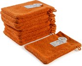 ARTG® DeLuxe - Washandjes - 700 grams kwaliteit - 16 x 21 cm - Kaneelbruin - Cinnamon - SET van 10 stuks