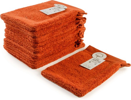 ARTG® DeLuxe - Washandjes - 700 grams kwaliteit - 16 x 21 cm - Donker Rood - Brick Red - SET van 10 stuks