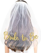 Saaf Bruidsluier - Bride To Be - Team Bride - Vrijgezellenfeest Vrouw - Bachelor Party - Wit