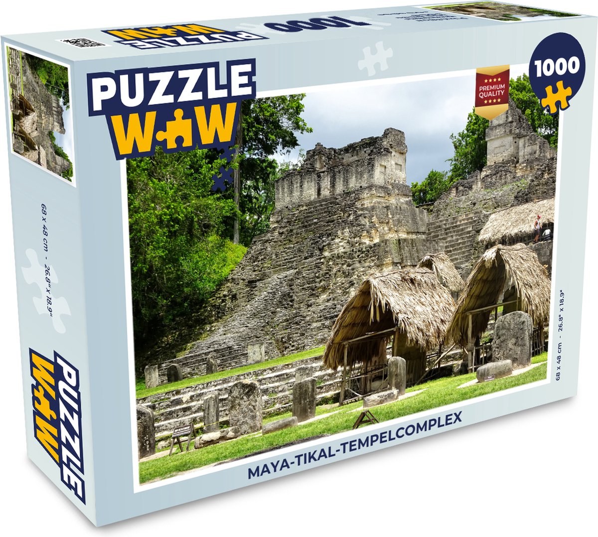 Puzzel Maya-Tikal-tempelcomplex - Legpuzzel - Puzzel 1000 stukjes volwassenen
