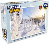 Puzzel Een gebied van Lapland dat volledig ondergesneeuwd is - Legpuzzel - Puzzel 500 stukjes