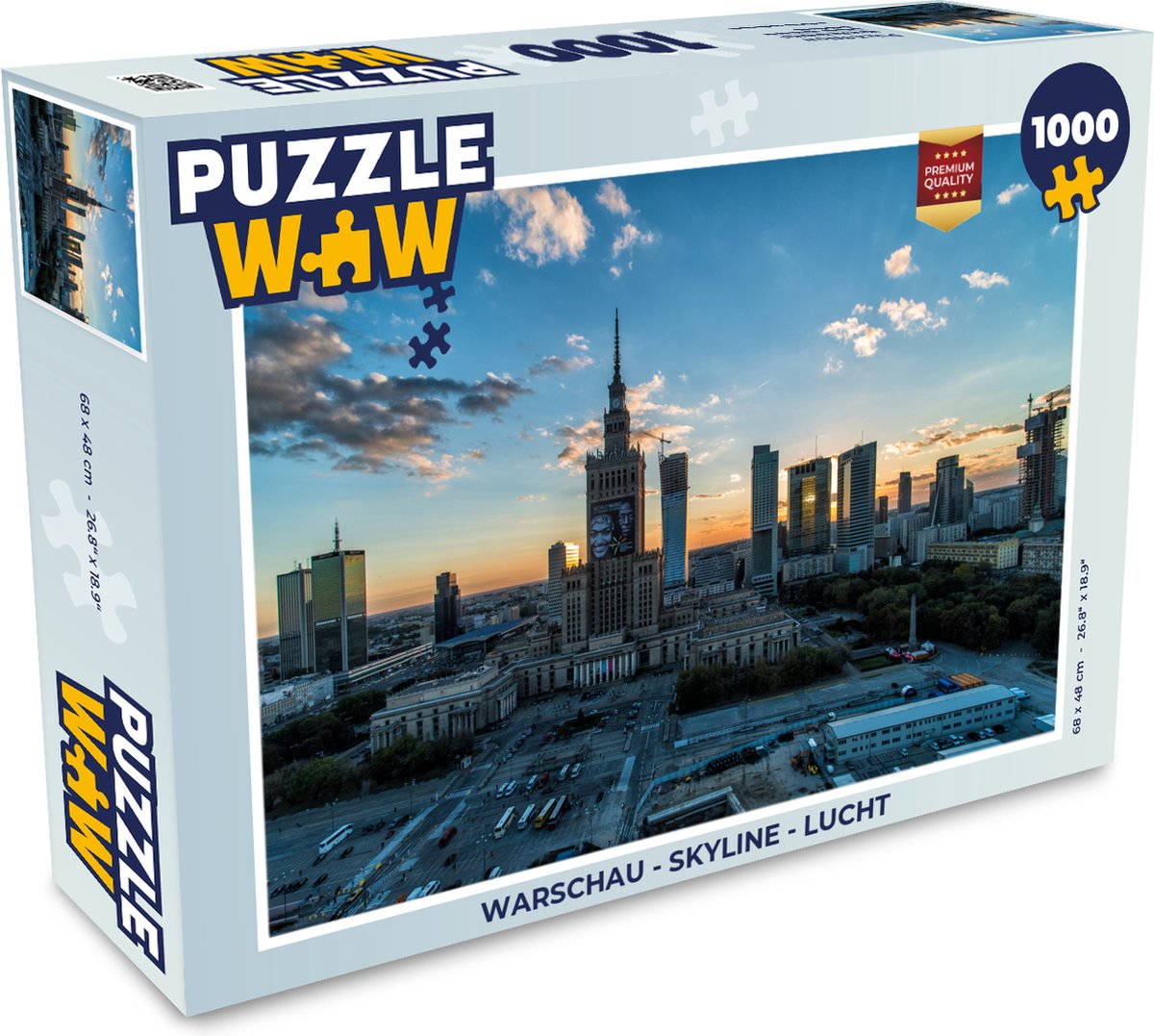 Puzzel Warschau - Skyline - Lucht - Legpuzzel - Puzzel 1000 stukjes volwassenen