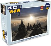 Puzzel Borobudur bij zonsondergang - Legpuzzel - Puzzel 1000 stukjes volwassenen