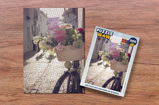 Puzzle Vélo - Panier - Fleurs - Puzzle - Puzzle 500 pièces - Sinterklaas cadeaux - Sinterklaas for big kids