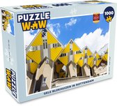 Puzzel Rotterdam - Architectuur - Kubus - Geel - Legpuzzel - Puzzel 1000 stukjes volwassenen