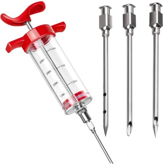 T.R. Goods Marinade Injector 50ML RVS Marinade Injector BBQ Vlees