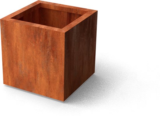 Jardinière Quadra Acier Corten Geroba 60x60x60cm (LxlxH)