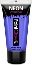PaintGlow - UV Face & Body paint - Blacklight verf - Festival make up - 50 ml - Blauw