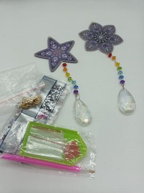 Raam, muur decoratie diamond painting hanger Bloemen