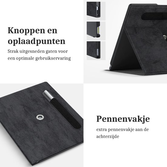 Prooven Tablethoes - Geschikt voor Remarkable 2 - Folio - Cover - Zwart van Pro — afbeelding 2