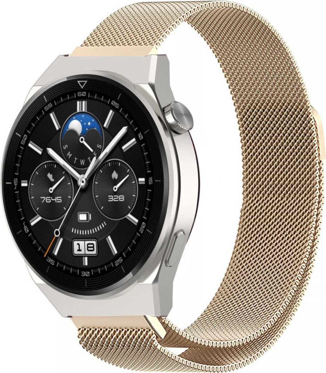 Milanees bandje - champagne, geschikt voor Huawei 3 & GT 2 - 46 mm