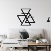 Wanddecoratie |Vier Elementen / Four Elements| Metal - Wall Art | Muurdecoratie | Woonkamer | Buiten Decor |Zwart| 60x56cm