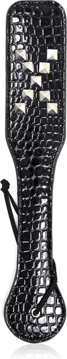 Goedkoopste Studded Paddle Zweep Slang 32cm | Zwart