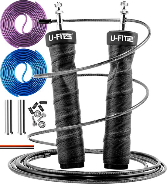 U Fit One® Heavy Springtouw met extra Touwen - 450g Weighted Rope - Speed Rope -... |