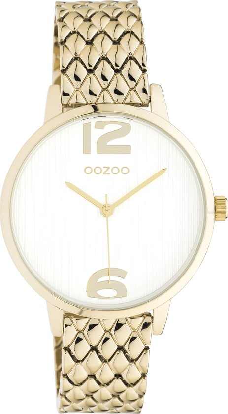 OOZOO Timpieces - goudkleurige horloge met goudkleurige roestvrijstalen armband - C11022