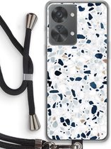 Case Company® - Hoesje met koord geschikt voor OnePlus Nord 2T hoesje met Koord - Terrazzo N°1 - Telefoonhoesje met Zwart Koord - Bescherming aan alle Kanten en Over de Schermrand