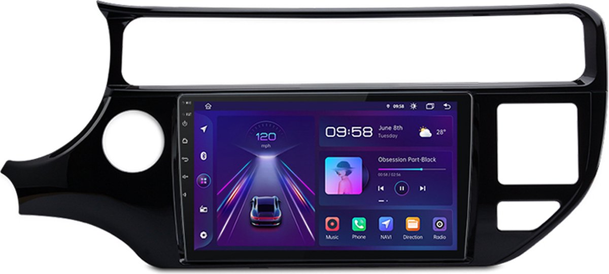 QLED Qualcomm 8core CarPlay Kia Rio 2011-2015 Android 10 navigatie en multimediasysteem 4+64GB