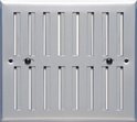 Verstelbaar rechthoekig ventilatierooster - geanodiseerd aluminium - 190x168 mm