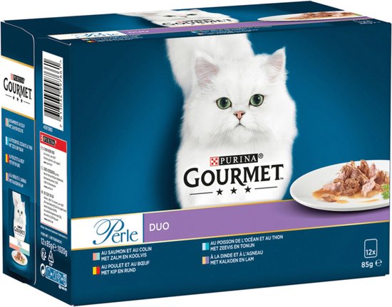 Gourmet Perle Duo Rund - Kip 12 x 85 gr