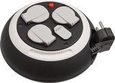 Comfort-Line kabelhaspel met USB zwart/wit 3m H05VV-F 3G1,5