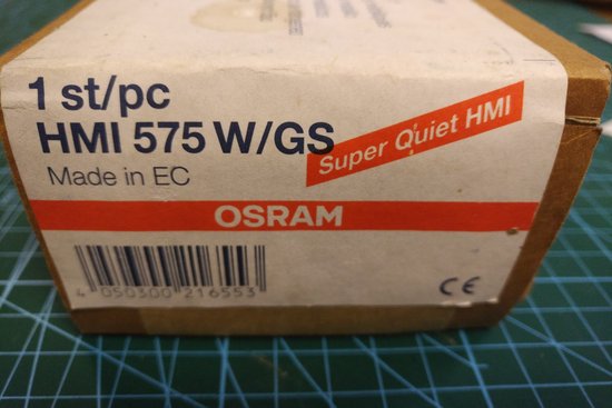 Osram HMI 575 W/GS - Lampada Ottica 95V 575W Per Foto E Cinema, Luce HID Metallo Alogenuro