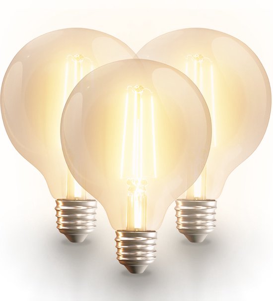 - Smart E27 LED filament lampen - G95 - Wifi & Bluetooth - 806lm - 7 Watt - Warm wit tot koud wit - LED lampen