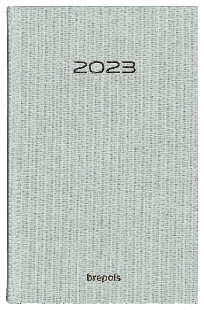 Brepols - Agenda 2023 - Saturnus luxe - Nature - 1 d/ 1 p - 13,3 x 20,8 cm - Lichtgroen