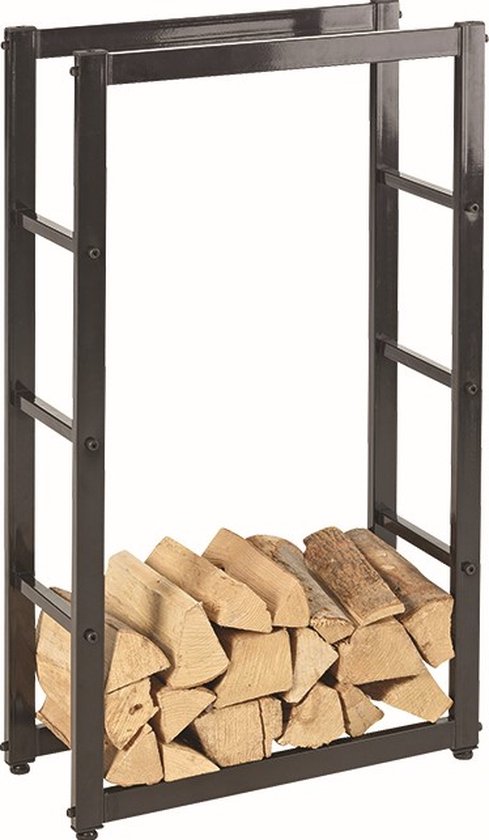 Practo Home brandhoutrek – zwart – 100x60x25 cm