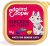 Edgard & Cooper Kattenvoer Graanvrij Natvoer voor Katten Senior Gesteriliseerde of Actieve Senior Kat Natuurlijke Heerlijke PatÃ© 85g x 16 Verse Kip, Smakelijk en Uitgebalanceerd, Vers Vlees