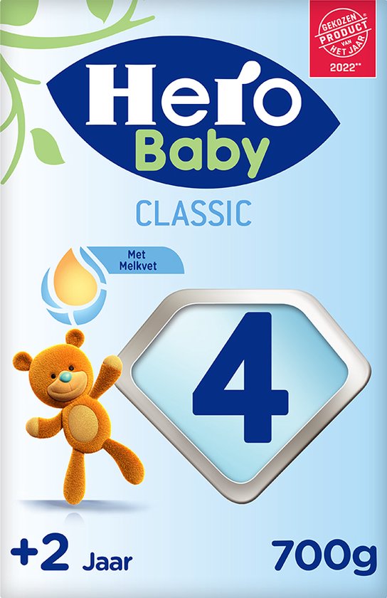 Hero Baby Peutermelk 4 - Vanaf 2+ jr - 3 x 700gr - Babyvoeding 4 - Peutermelk - met Melkvet - Palmolie Vrij