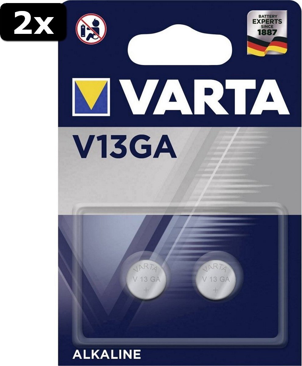 2x Varta V13GA Knoopcelbatterijen 2 Stuks