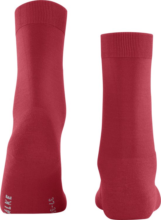 FALKE ClimaWool Renforcé Sans Motif Respirant Chaud Sec Écologique Élégant Durable Lyocell Laine Vierge Rouge Femmes Chaussettes - Taille 37-38