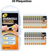 Hoortoestel batterijen Duracell Activair 10, 20 Plaques