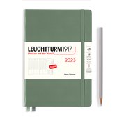 Leuchtturm1917 - agenda - 2023 - weekplanner - 12 maanden - a5 - 14,5 x 21 cm - hardcover - olijfgroen