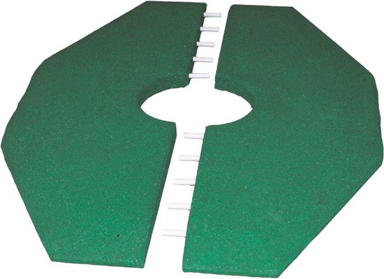 Rubbertegels voor Wipkip Groen - 90 x 129 cm - Dikte 50 mm